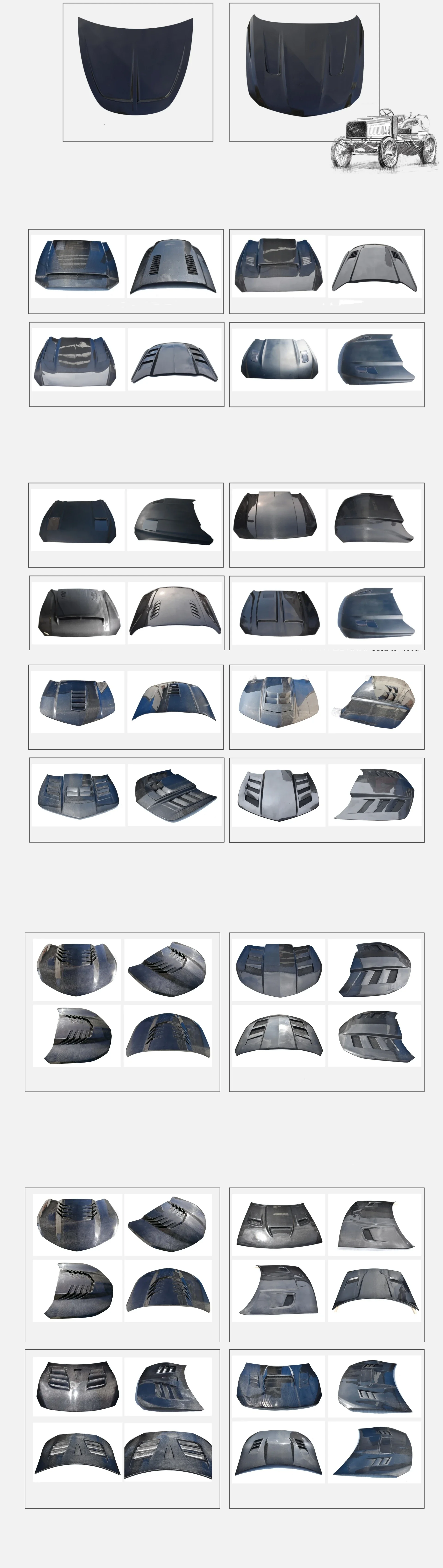 Cubierta de motor en fibra de carbono