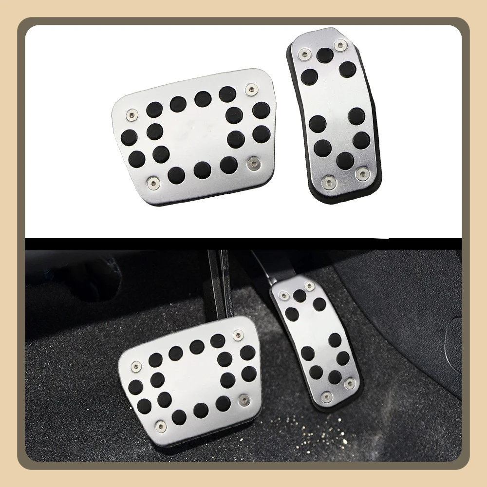 Cubierta de Pedal de coche para Ford Fiesta MK7 2009 - 2015 Ecosport 2012 - 2017 almohadillas de pedales de acelerador de goma de aleación de aluminio - imagen 3