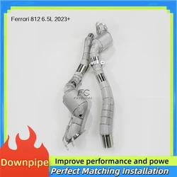 Bajante de escape inoxidable de alto flujo para Ferrari 812 6.5 L