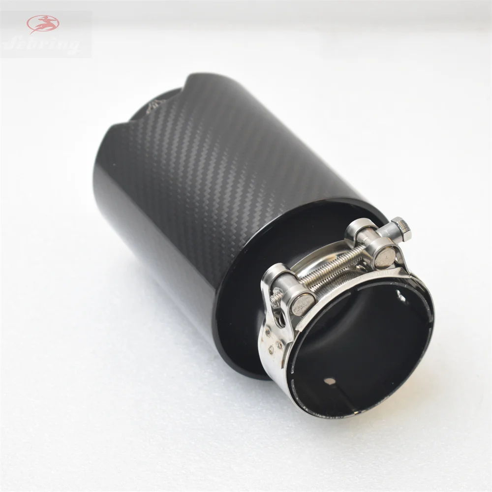 Tubo de escape universal acero inoxidable fibra de carbono silenciador - imagen 4