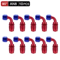 AN8 90 Degree Red