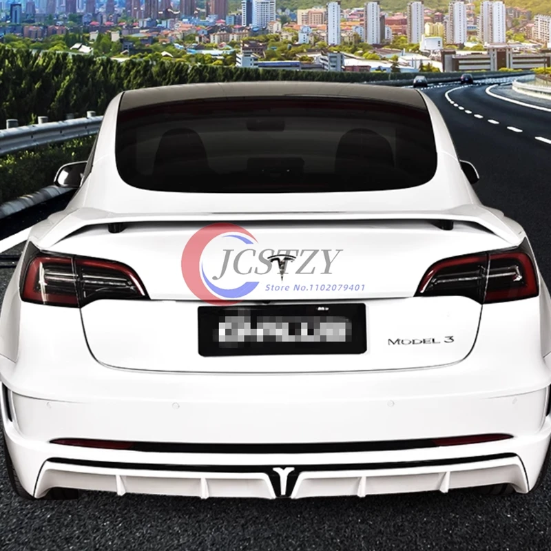 Alerón Original ABS fibra de carbono negra Tesla Model 3 2017-2023 - imagen 3