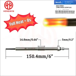 HONGWIN Bujía incandescente para calentador diésel SsangYong 2.7 XDi