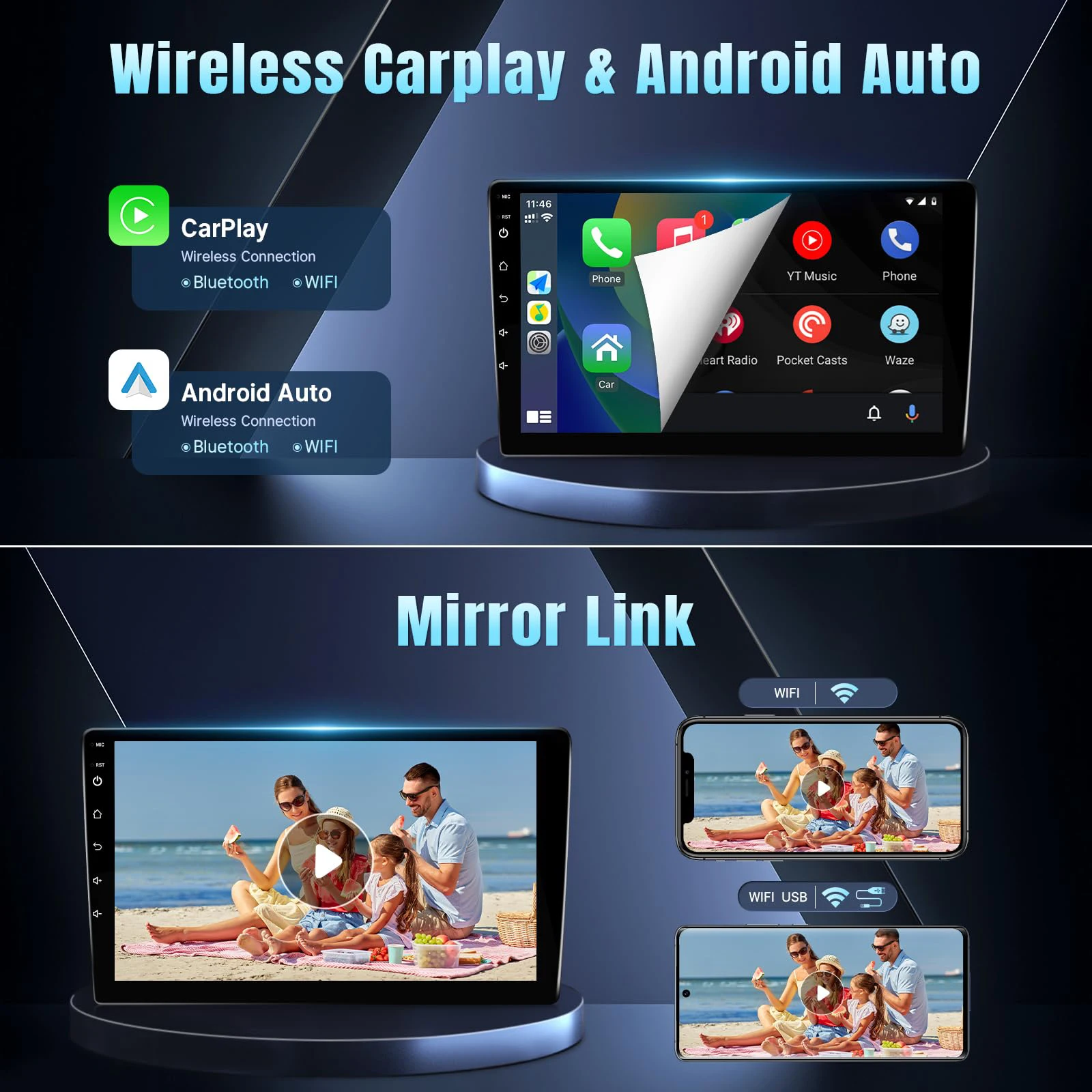 Radio pantalla táctil 9" IPS CarPlay y Android – Toyota RAV4 2006-2012 - imagen 3