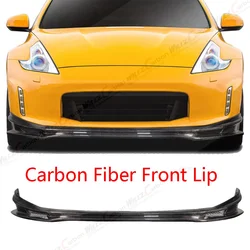 Para Nissan 370Z-Z34 2013-2020 años Modificación del kit de carrocería del labio delantero de fibra de carbono