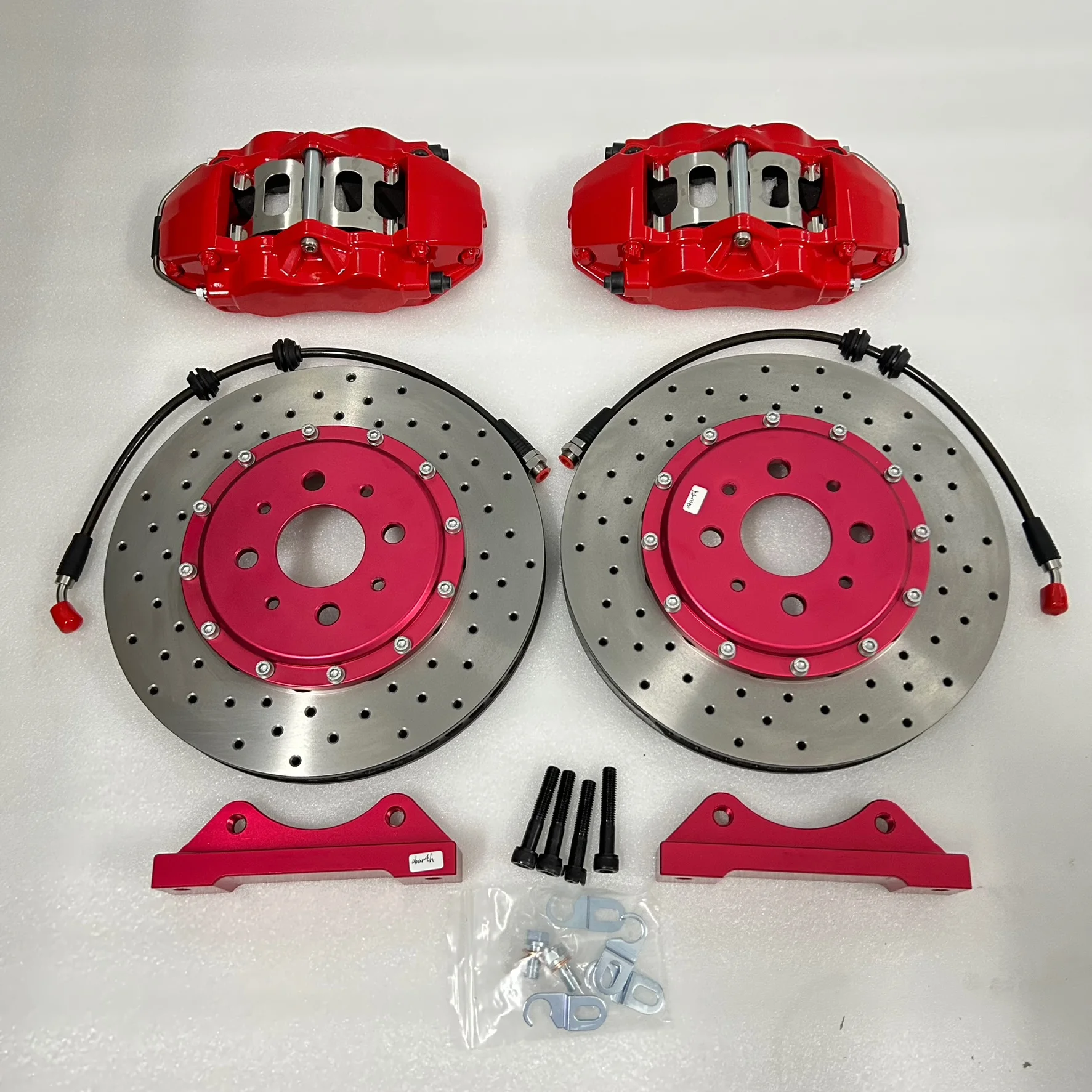 Jekit Kit de frenos de cuatro ollas Rotor de disco de 300*28 mm para Clio MK4 RS - imagen 4