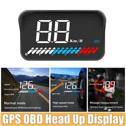 HUD OBD2 GPS para parabrisas – Velocímetro digital RPM voltímetro coche universal