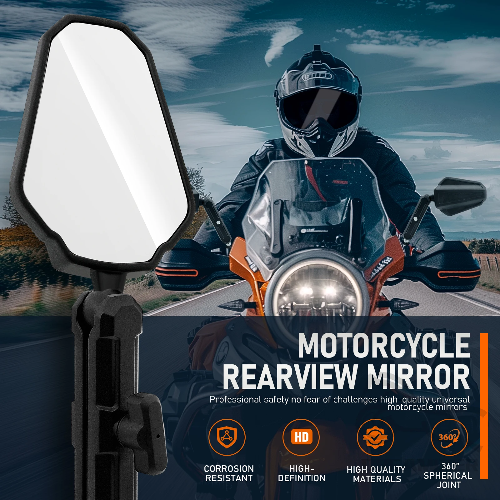 West Wind Espejo plegable KTM ADV 390 790 890 kit aventura - imagen 2