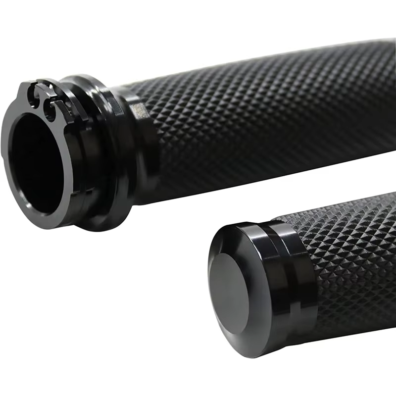 Puños universales de moto 25 mm negros para Harley Sportster y Suzuki - imagen 5