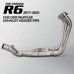 Colector escape Yamaha YZF R6 2017-2025 - Tubo frontal inoxidable