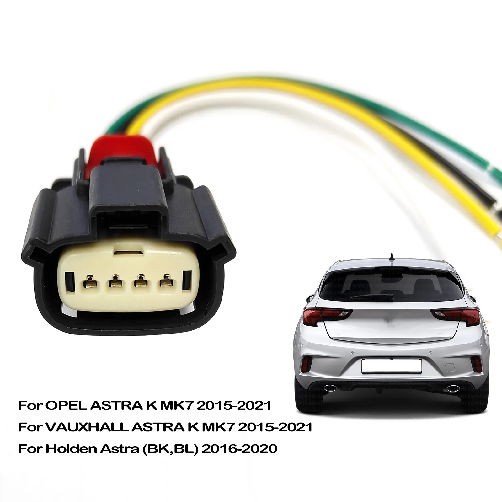 Para Holden Opel Vauxhall Astra K Mk7 BK BL 2015-2021 lámpara de luz trasera conector de 4 pines enchufe en espiral cableado precableado 19371211 - imagen 4