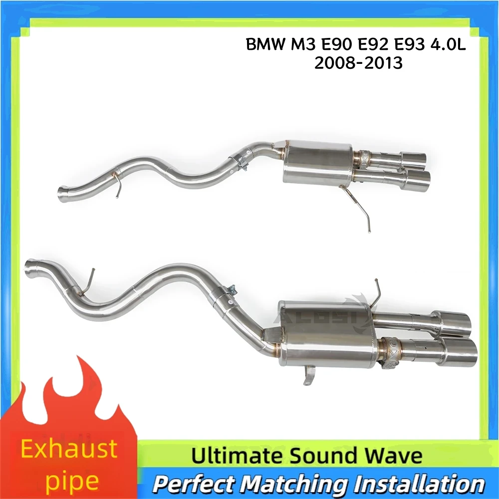 Tubo de escape trasero de gato para BMW M3 E90 E92 E93 4.0L 2008-2013 Acero inoxidable con silenciador controlado por válvula