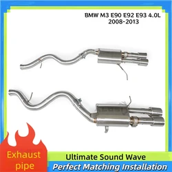 Escape trasero deportivo inoxidable para BMW M3 E90-E93 4.0 V8