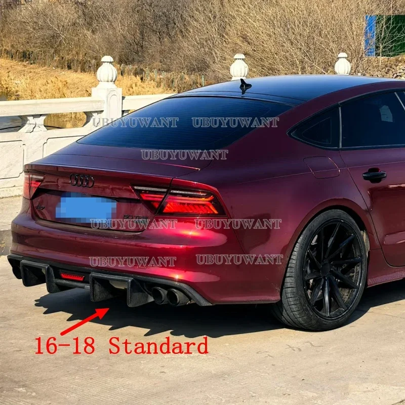 Difusor trasero + alerón fibra carbono Audi A7 S7 RS7 2016-2018 - imagen 3