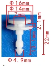 Shhworldsea 5173106-K00 Clips de faldón lateral Haval - imagen 2