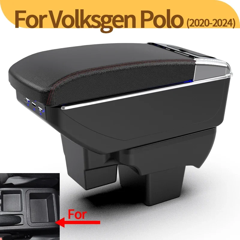 Reposabrazos para Volkswagen Polo 2020-2024 con compartimento portaobjetos