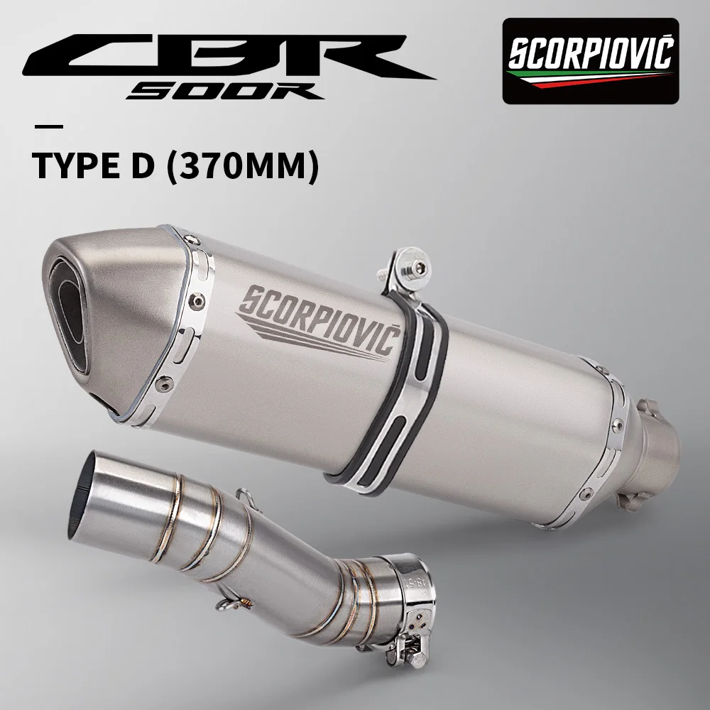 Escape slip-on Honda CB500F/CB500X con tubo de enlace medio