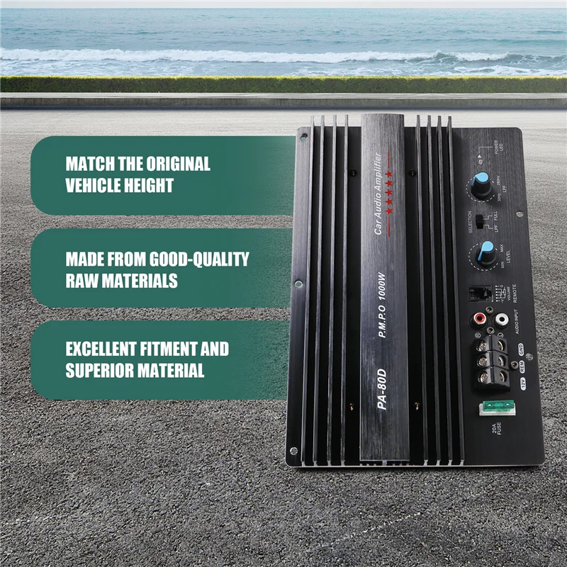AB56-12V 1000W Audio para coche amplificador de alta potencia placa amplificadora potente Subwoofer amplificador de graves PA-80D - imagen 2