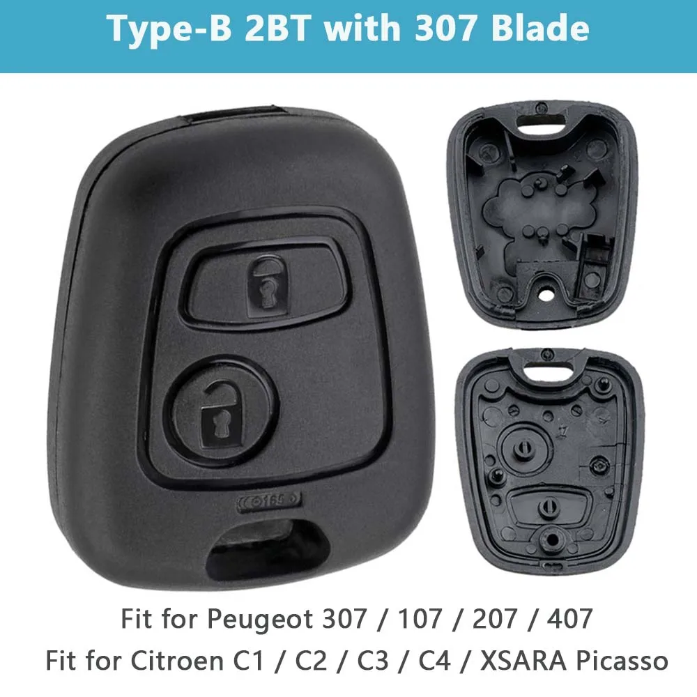 Carcasa llave remota con hoja Citroën C1 y Peugeot 307 - imagen 2