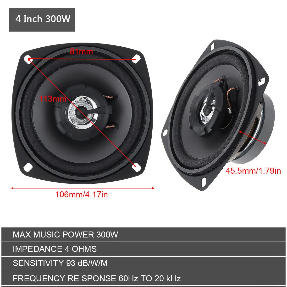 Altavoz coaxial 6,5" Alta Fidelidad para coche - Sonido estéreo - imagen 2