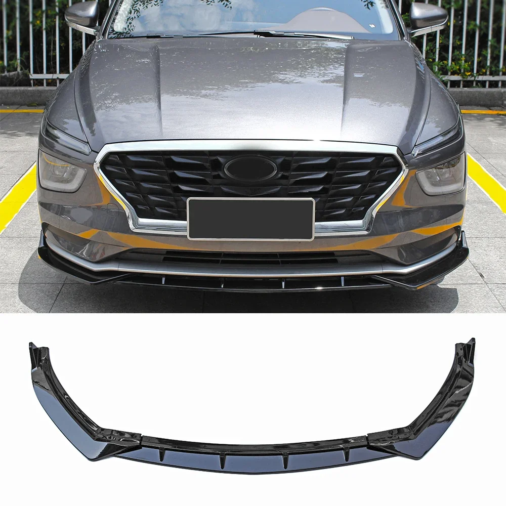 Labio de parachoques delantero negro brillo para Hyundai Mistra 2021
