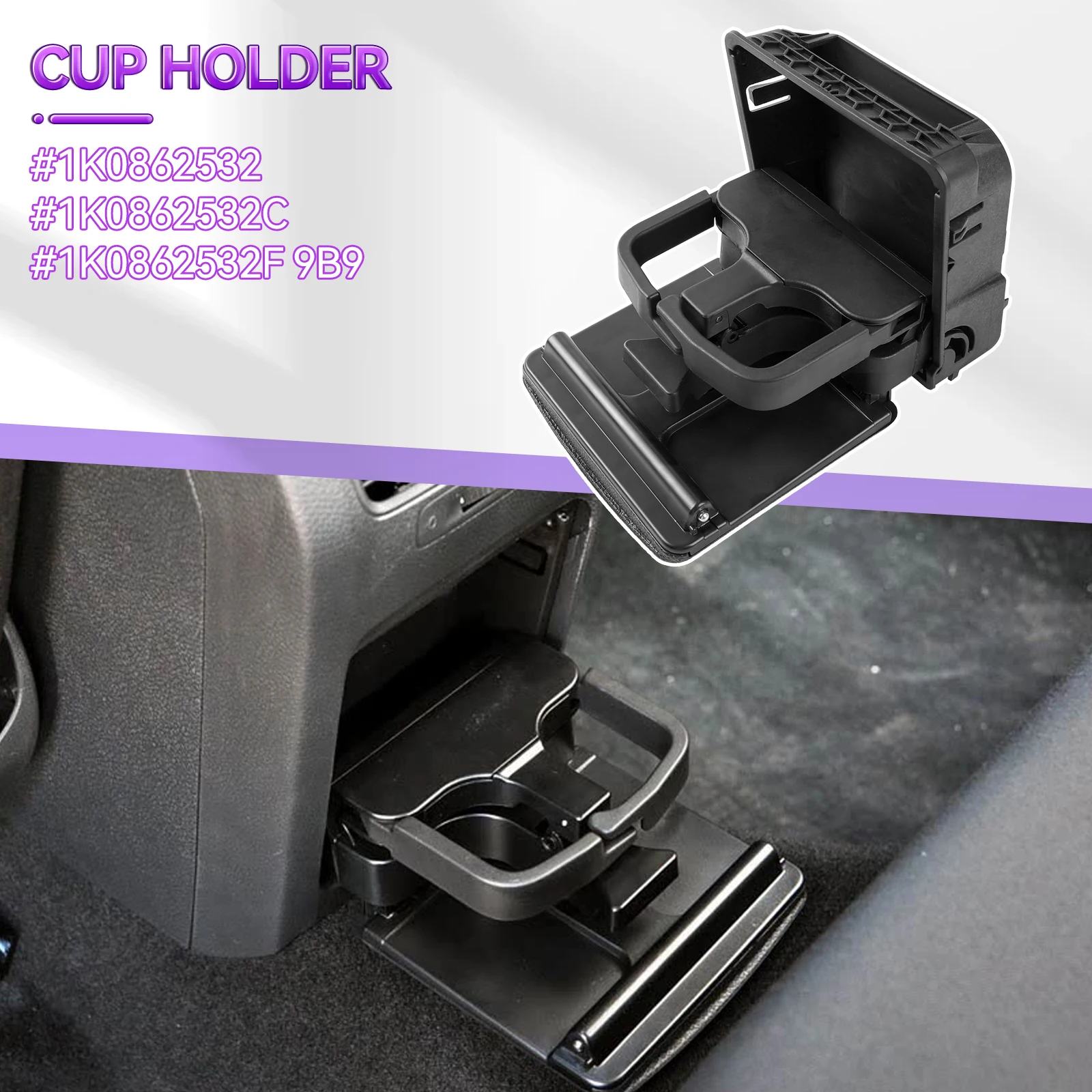 Reposabrazos de consola Central, portavasos trasero para VW Jetta MK5 GOLF GTI MK5 6 RABBIT EOS 2006-11 1K 0862532   1K 0862532 C 1K 0862532 F F F - imagen 3