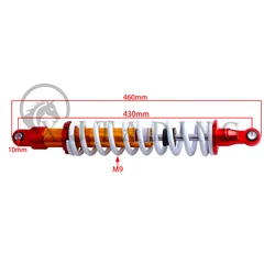 Amortiguador de aire con suspensión 430 mm para ATV, GoKart y QuadBike