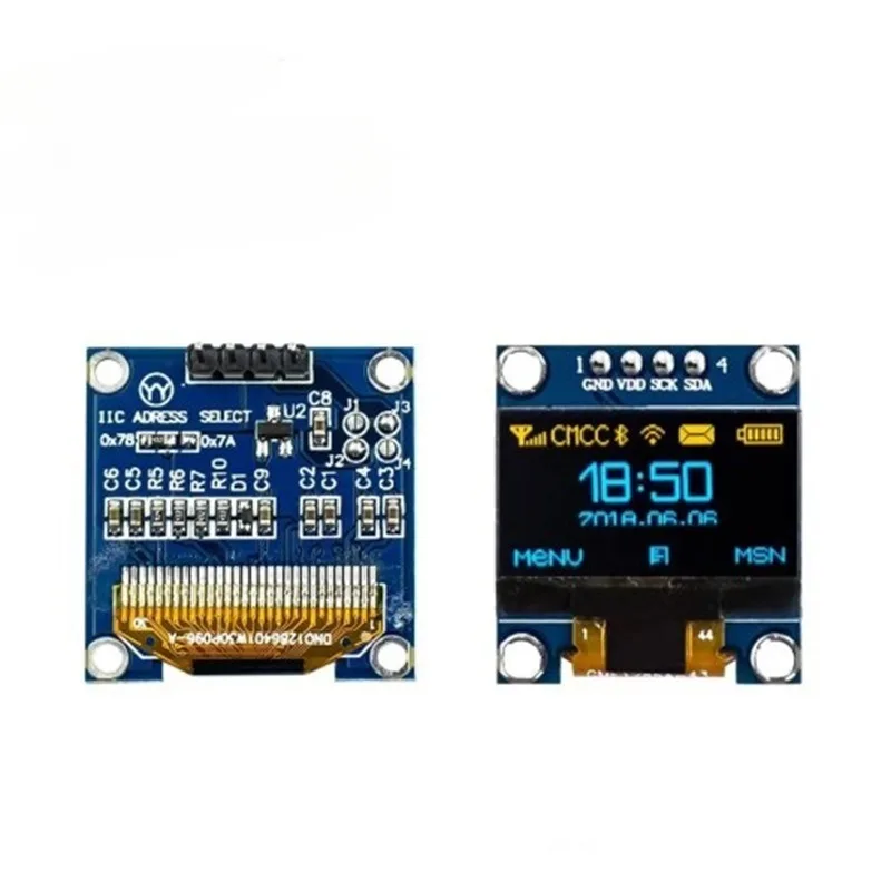Módulo OLED 0,96″ I2C para 51 MCU – Azul, Blanco y Amarillo - imagen 2