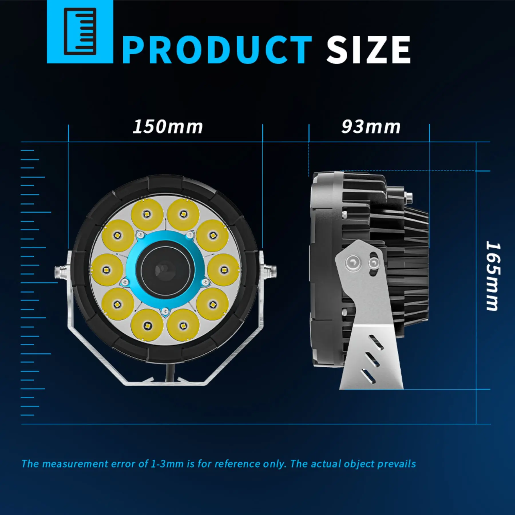 Foco LED redondo 7 pulgadas todoterreno DXZ - imagen 2