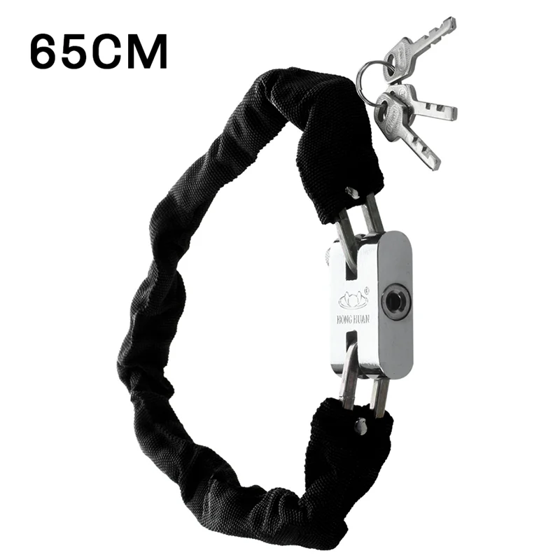 Candado antirrobo de cadena con llave para bicicleta y moto - imagen 5
