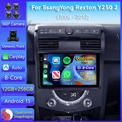 Autoradio Android 15 con CarPlay y GPS para SsangYong Rexton 2006-2012