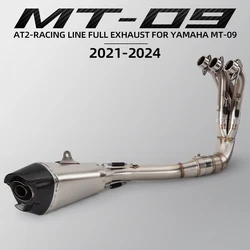 Escape completo AT2 de carbono con DB Killer para Yamaha MT-09 2021-2024