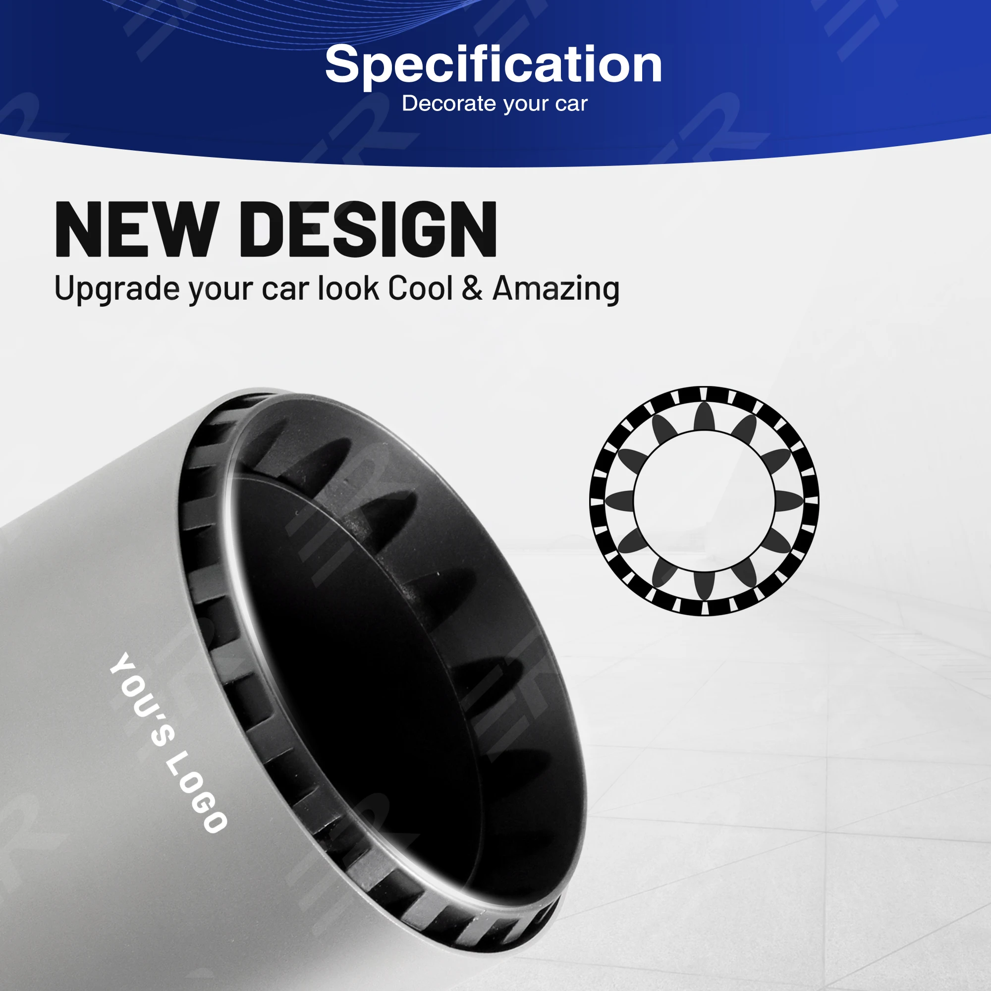 Punta de escape decorativa para Volkswagen Golf 89-101mm - imagen 5