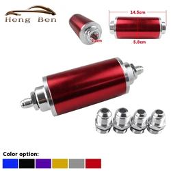 Filtro de combustible de aluminio AN6/AN8/AN10, 100 micras, acero inoxidable