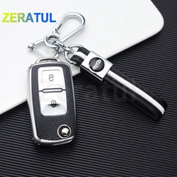 Funda protectora de llave TPU para Skoda Octavia y Volkswagen Golf, Passat y Polo