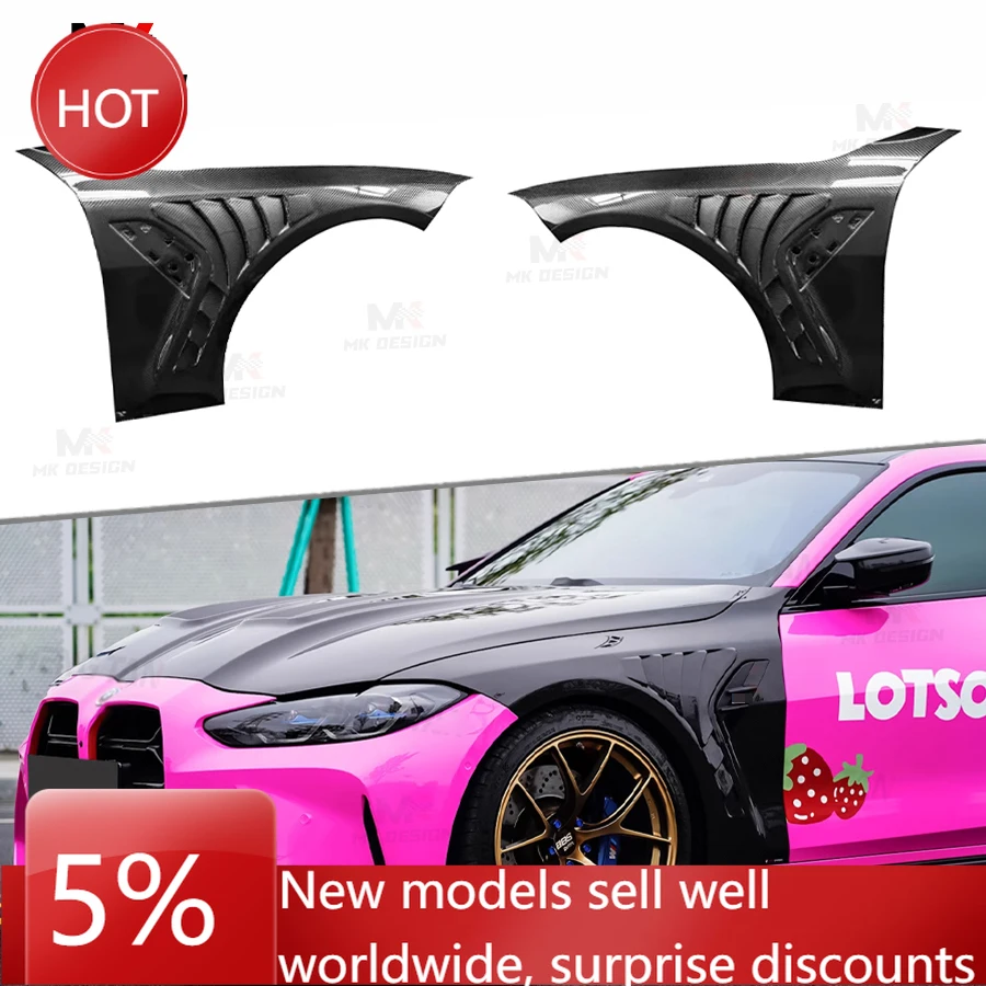 Guardabarros delanteros BMW M3/M4 de fibra de carbono seca 2021+