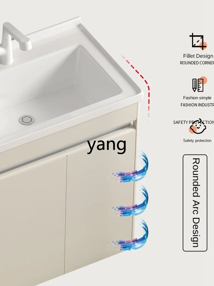 CX Mueble de lavandería en acero inoxidable con lavabo cerámico - imagen 4