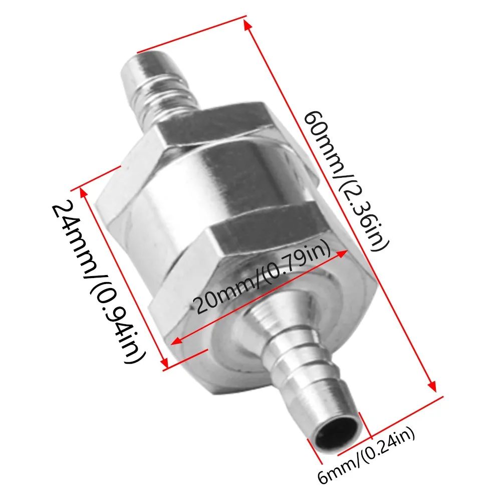 Válvula antirretorno combustible aluminio FP-1048A para carburador 6-12mm - imagen 3