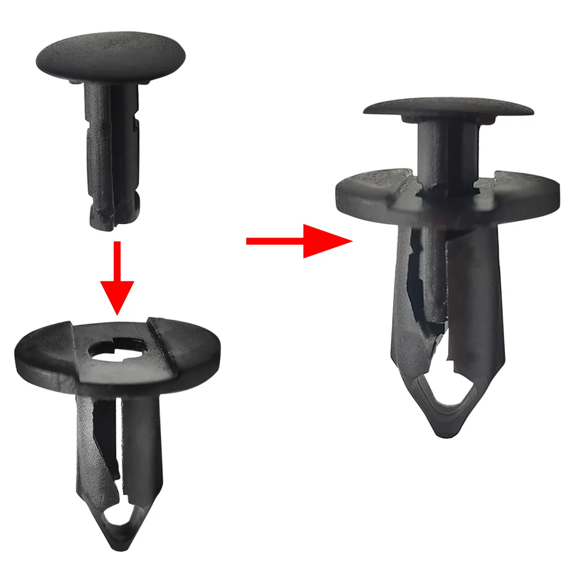 Grapa de presión de nailon para parachoques y guardabarros, 8 mm - imagen 3