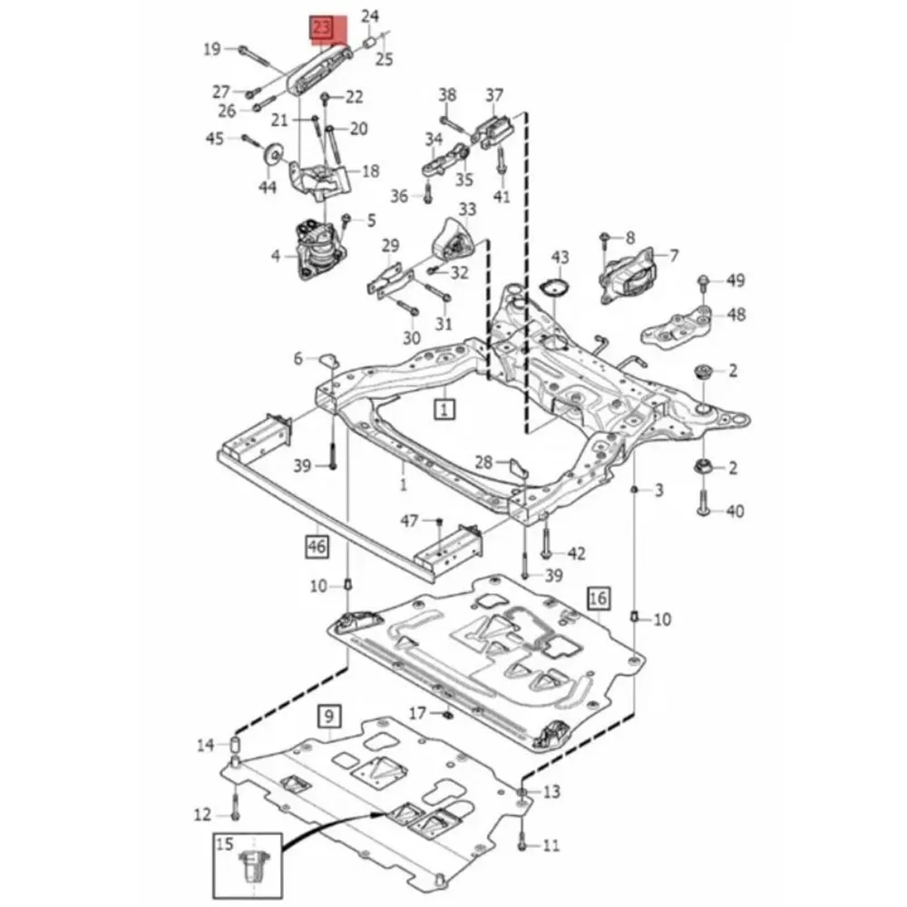 Soporte motor reforzado Volvo 32298950 para S60 S90 XC60 XC90 V40 V60 V90 - imagen 3