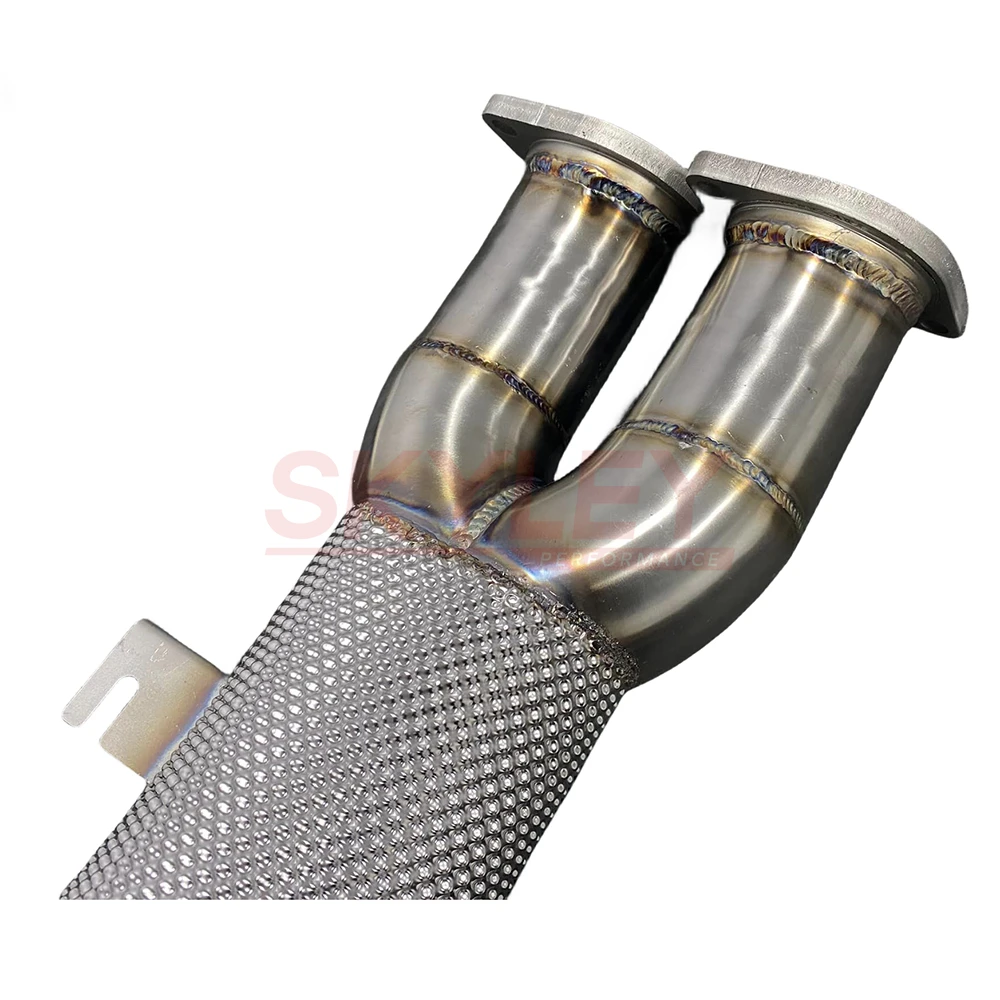 SKYLEY Tubo intermedio de escape 3,5″ SS304 BMW X3M/X4M S58 - imagen 4