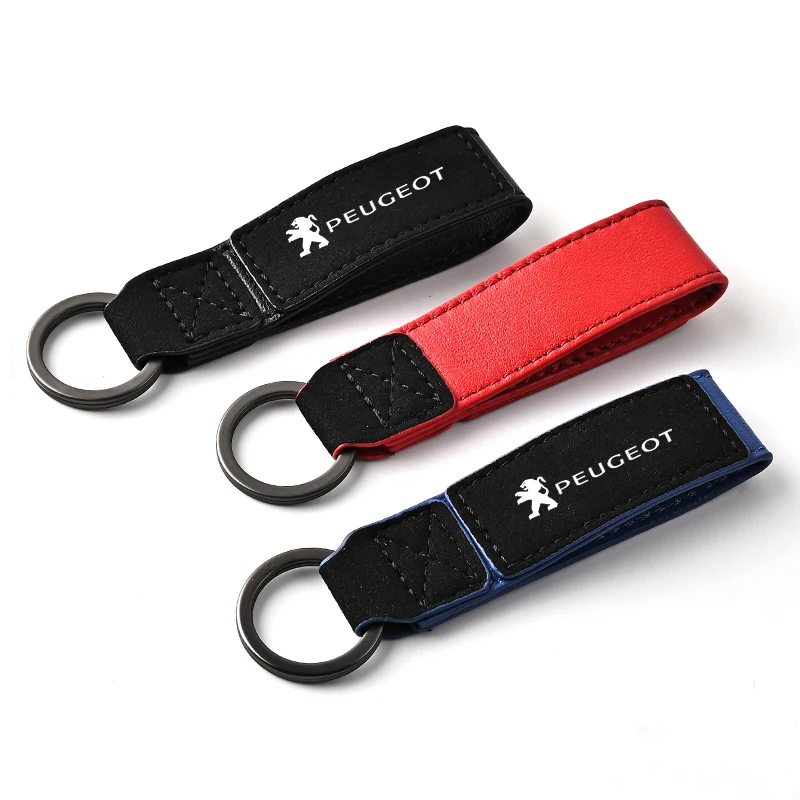 Llavero de gamuza con hebilla colgante para Peugeot 2008, 308 y 3008 - imagen 2