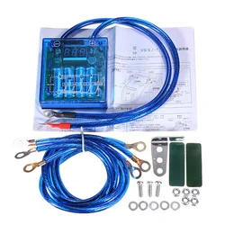 Estabilizador de voltaje 12 V universal con pantalla LED para coche
