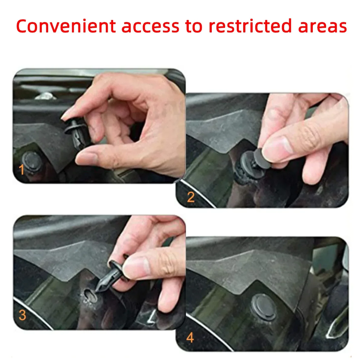 Clip de plástico 8 mm para coche, parachoques y guardabarros - imagen 3
