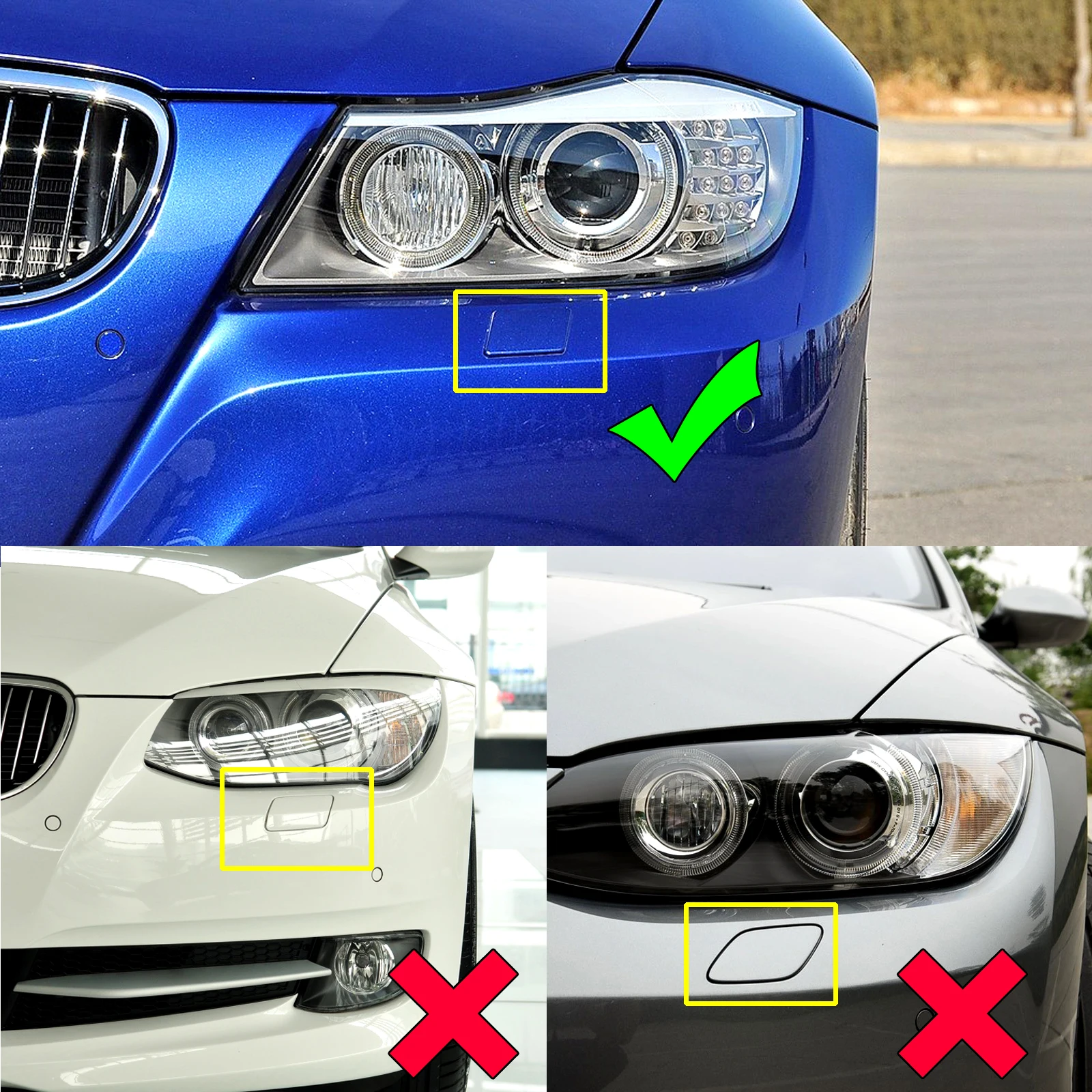 61677211209 Tapa boquilla limpiaparabrisas BMW E90 E91 sin pintar - imagen 5