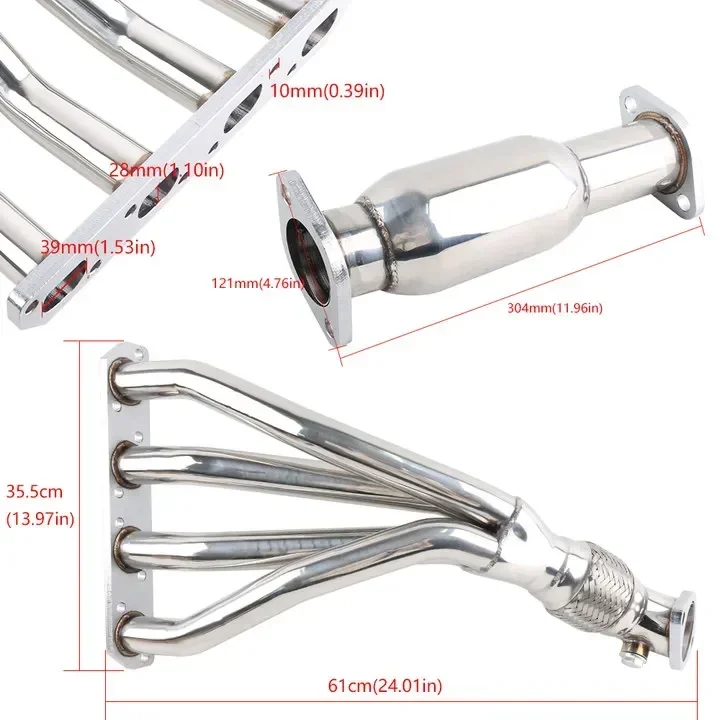 Colectores de escape inox Mini Cooper S R50/R52/R53 1.6 - imagen 2