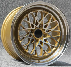 Llantas doradas de aleación con garganta profunda 15x8 4x100
