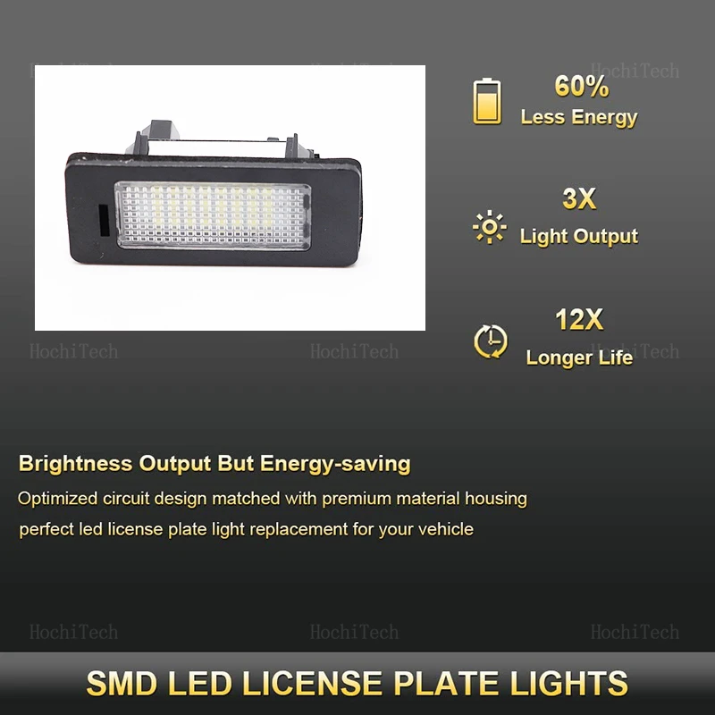 Luz LED de matrícula Canbus para Audi A1, A4, A5, A6 y VW Golf - imagen 3