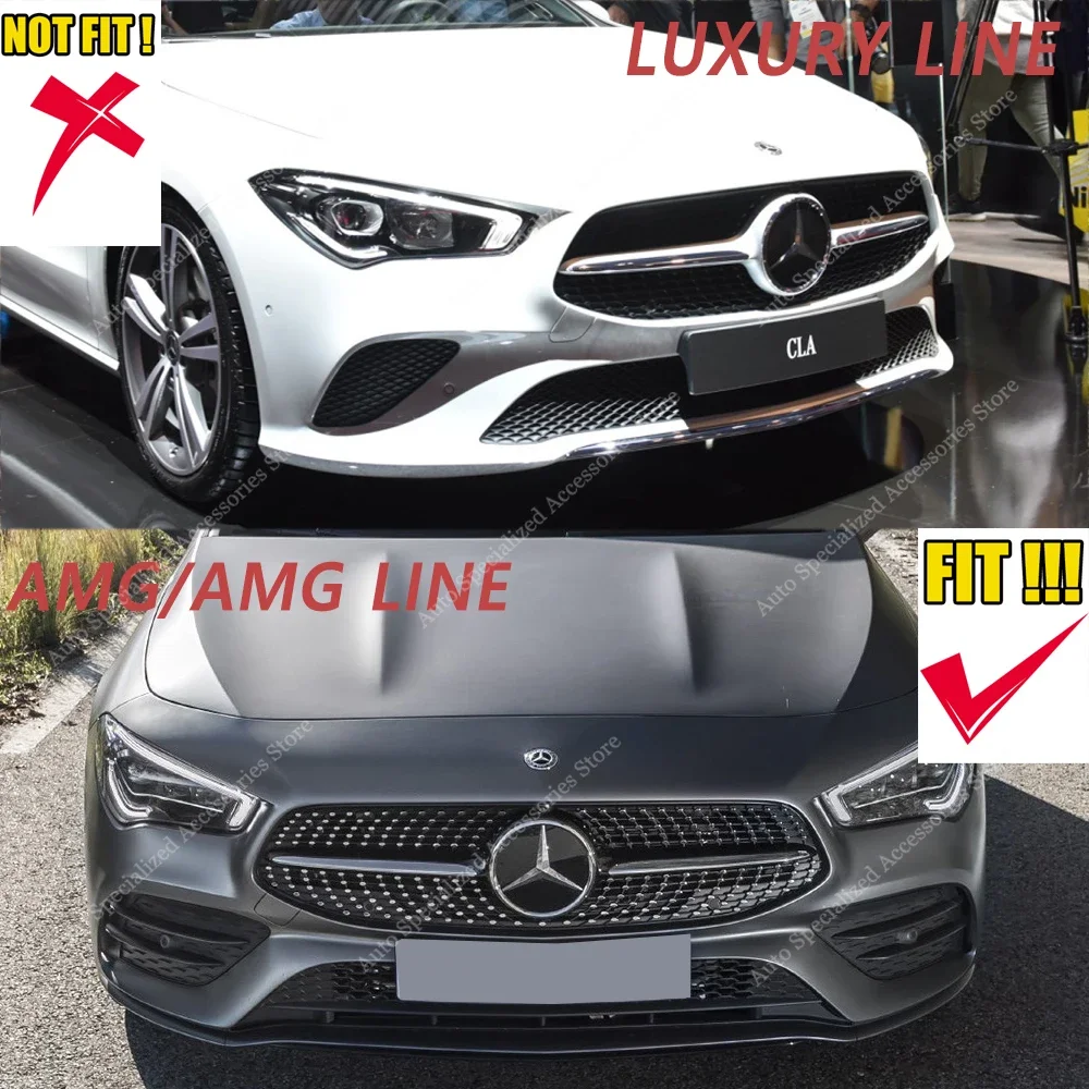 Parachoques delantero AMG con difusor para Mercedes CLA C118 2019-2023 - imagen 3