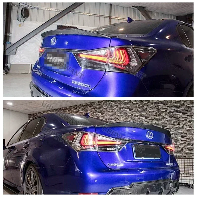 Para LEXUS GS GS350 GS300 GS450 Spoiler 2013 - 2016 Material de alta calidad Kits de carrocería de maletero trasero de ala trasera negra brillante